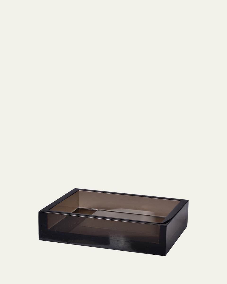 Smoked Ice Lucite Soap Dish